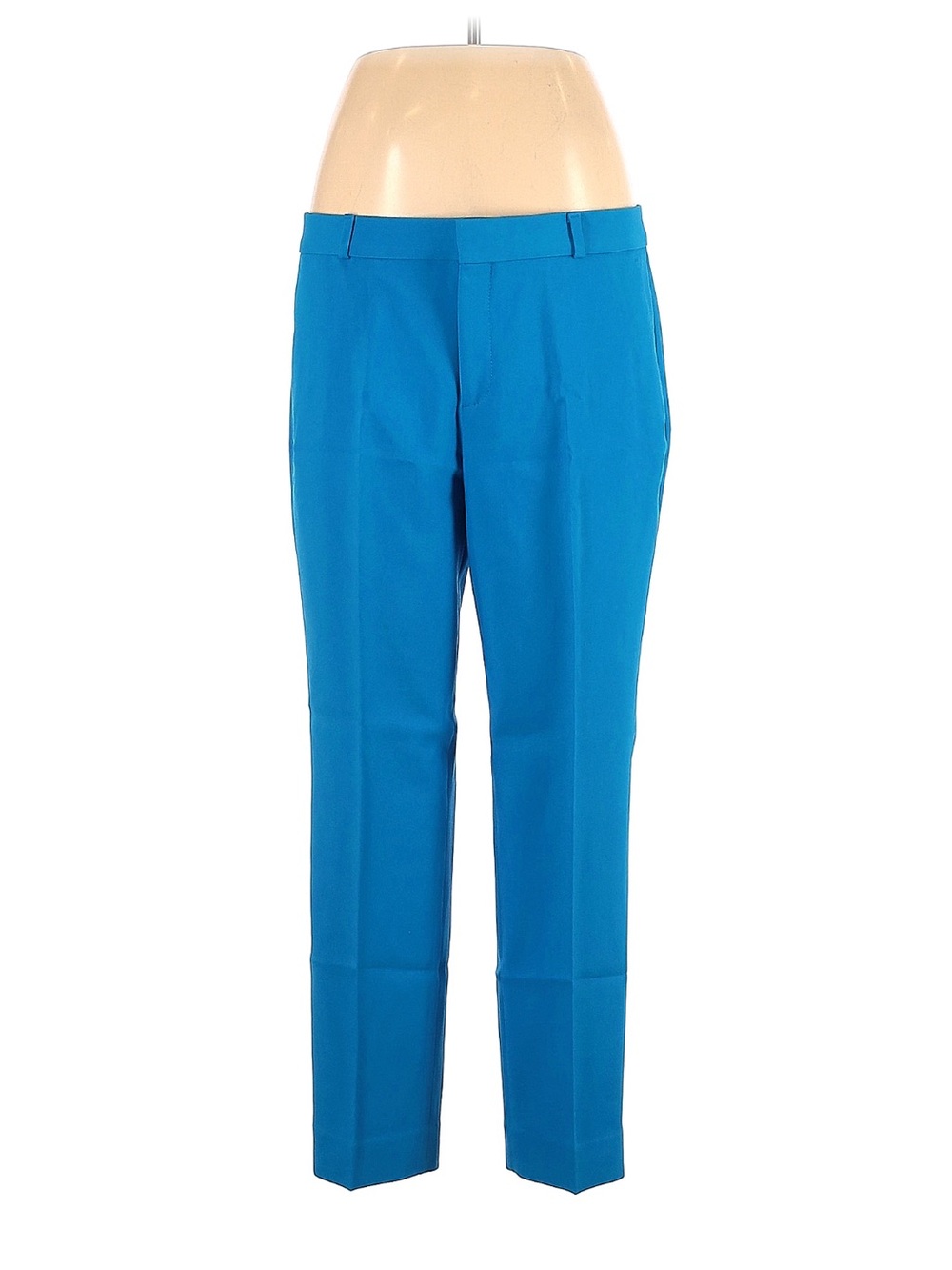 J. Crew Cropped Straight-Leg Pants in Vibrant Blue